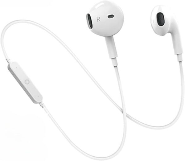 Bluetooth Earphones with Mic, Wireless Headphones, Wireless Earbuds Running Headphones Noise lsolating Headset, Compatible With Phone, Pad, Smartphones, Laptops (White)