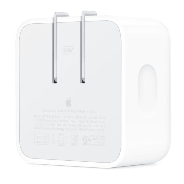 35W Dual USB-C Compact Power Adapter – Fast Charging for iPhone, iPad, MacBook & More - Image 5