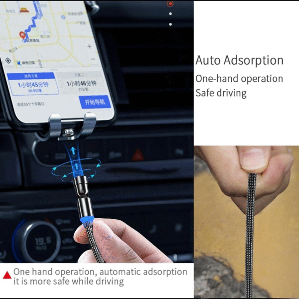Magnetic Charging Cable – 3-in-1 with 360° & 180° Rotation - Image 10