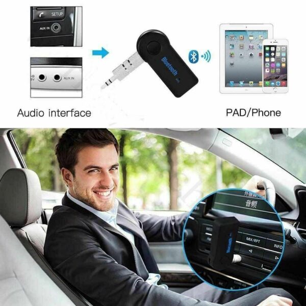 Wireless Bluetooth 3.5mm AUX Audio Adapter – Car & Home Stereo Music Receiver - Image 2