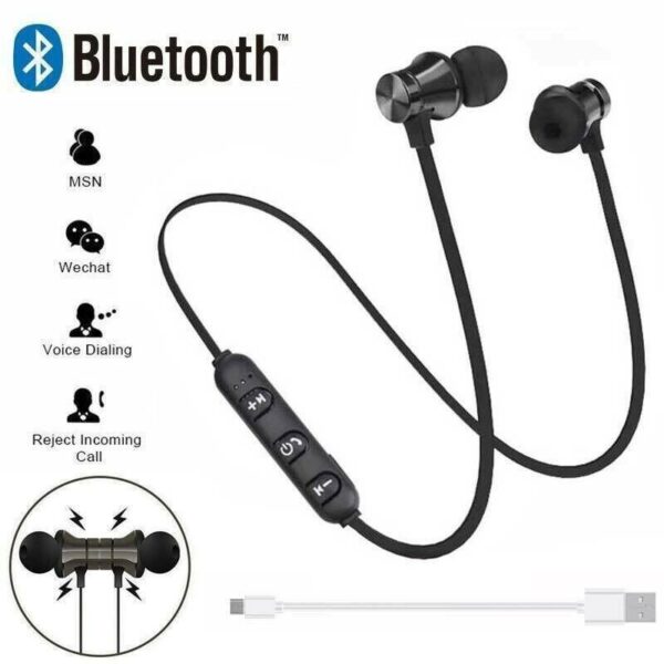 Bluetooth 5.0 Wireless Headphones – In-Ear Sport Earphones with Magnetic Design