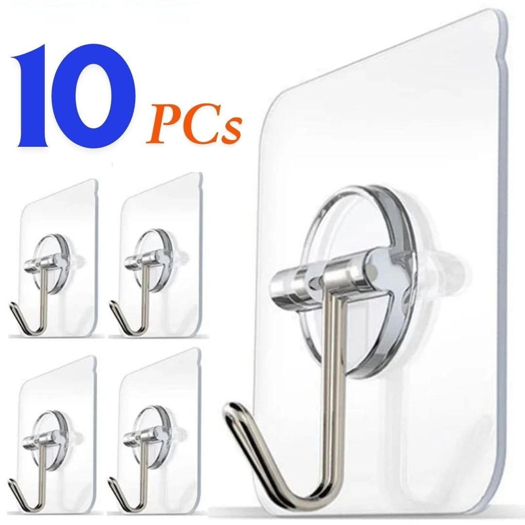 10pcs self adhesive wall hooks