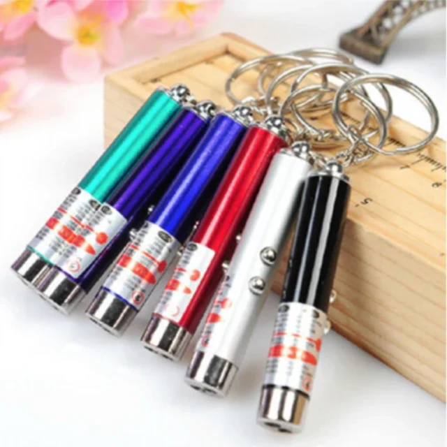 1mW Red Laser Pointer Pen with LED Flashlight being used for presentations and playful pet interaction-sellertree-uk