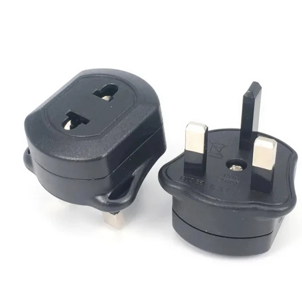 2 pin to 3 pin UK adaptor plug