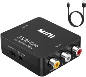 AV to HDMI 1080P RCA CVBS video audio converter