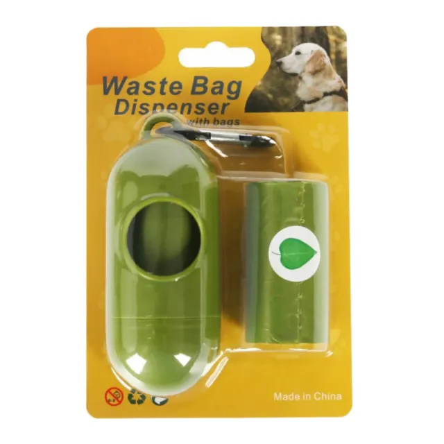 Dog Poop Bag Dispenser attached to a leash with scented bags-sellertree-uk
