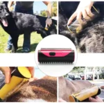 Hair Deshedding Tool showing dual-sided steel and rubber heads-sellertree-uk