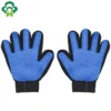 Pet Grooming Deshedding Glove removing loose fur from a dog and cat effectively