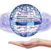 Pro Flying Ball Space Orb glowing with neon LEDs and hovering-sellertree-uk