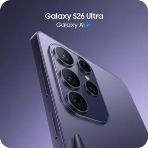 Samsung Galaxy S26 Ultra flagship smartphone featuring advanced camera capabilities and latest AI features, available at Sellertree UK.