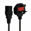 Computer power cable UK IEC C13 1.5m kettle lead for PC and monitor