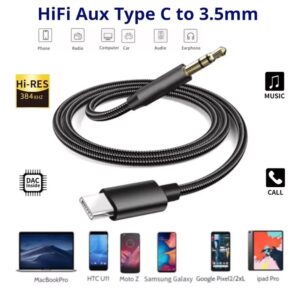 usb type-c to 3.5mm 1m audio cable