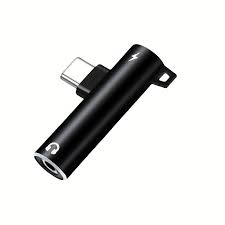 Lightning Audio and Charging Adapter in black color