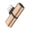 Lightning Splitter Adapter in golden color