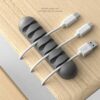 Silicone Cable Management Clips in grey color