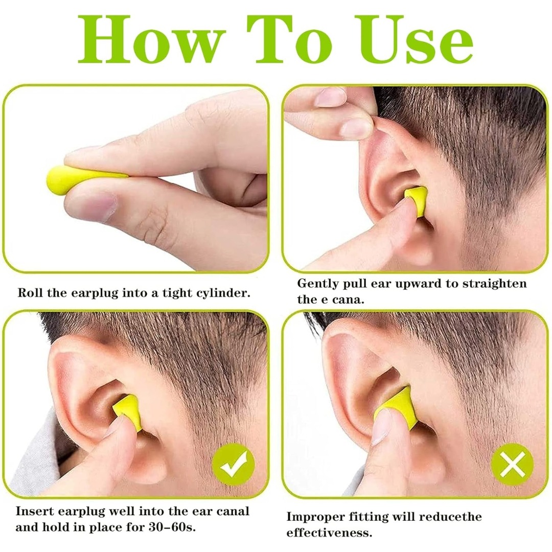 Soft foam earplugs (3)