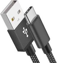 USB-A to USB-C Cable in black color