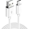 USB-A to USB-C Cable in white colo