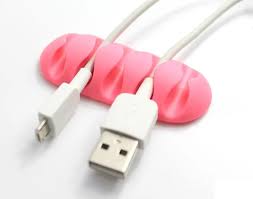 cable holder clip in pink color
