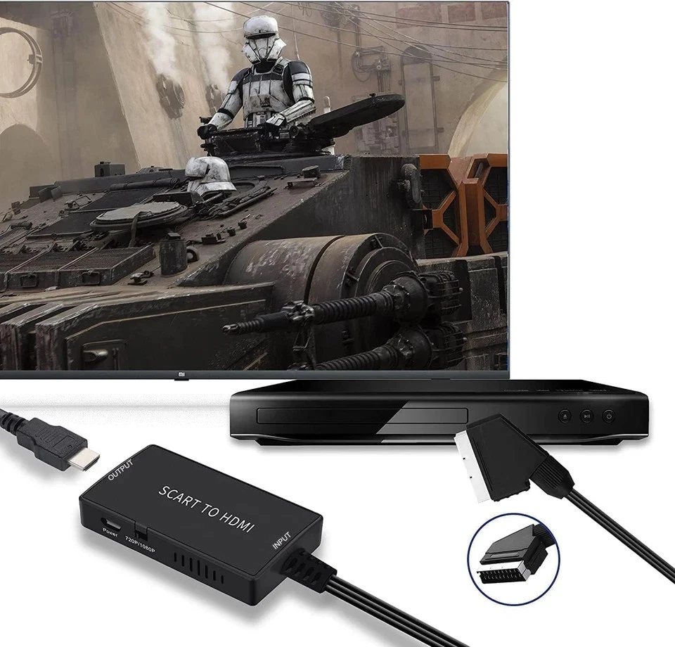 scart to hdmi with 5m cable 3 4