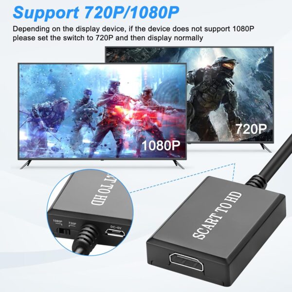 scart to hdmi with 5m cable 3