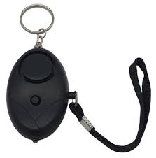Personal Security Alarm Keychain in black color