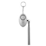 Personal Security Alarm Keychain in silver color