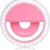 Portable Selfie Ring Light in pink color