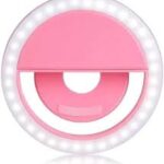 Portable Selfie Ring Light in pink color