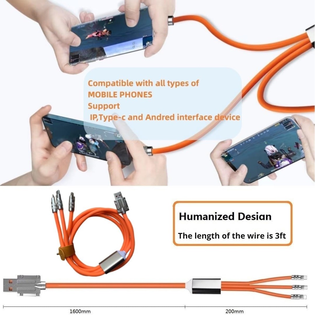 Short 3 in 1 Charging Cable (2)