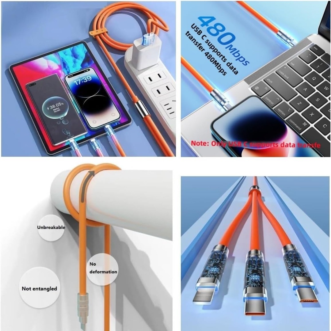 Short 3 in 1 Charging Cable (6)