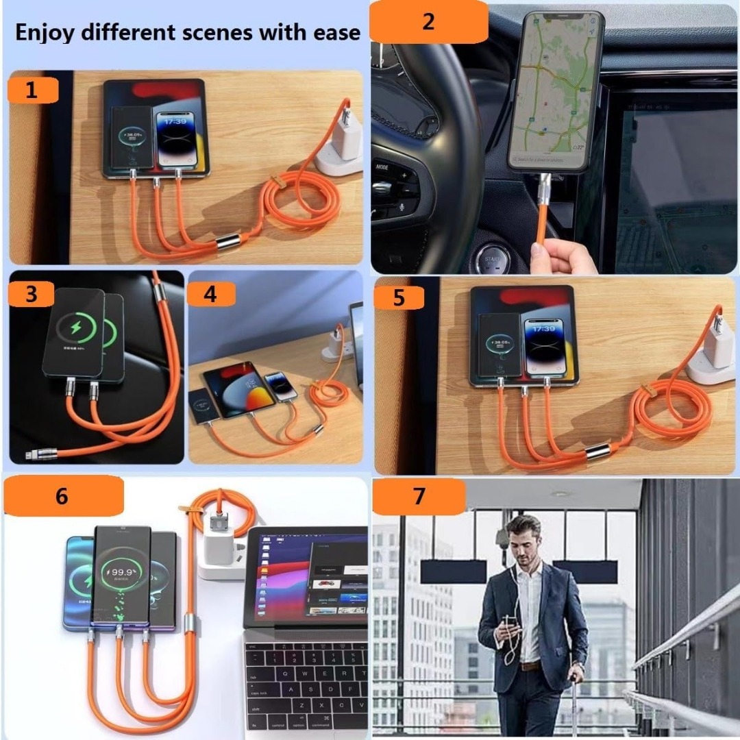 Short 3 in 1 Charging Cable (7)
