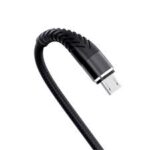 braided iphone fast charging cable in black color