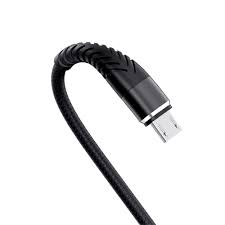 braided iphone fast charging cable in black color