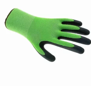 foam green work gloves