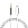 lightning to 3.5mm aux cablein silver color