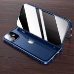 magnetic anti peeping iphone case in blue color