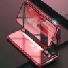 magnetic anti peeping iphone case in red color