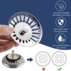 sink strainer stopper set (2)