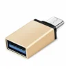 type c otg adapter in golden color