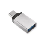 type c otg adapter in silver color