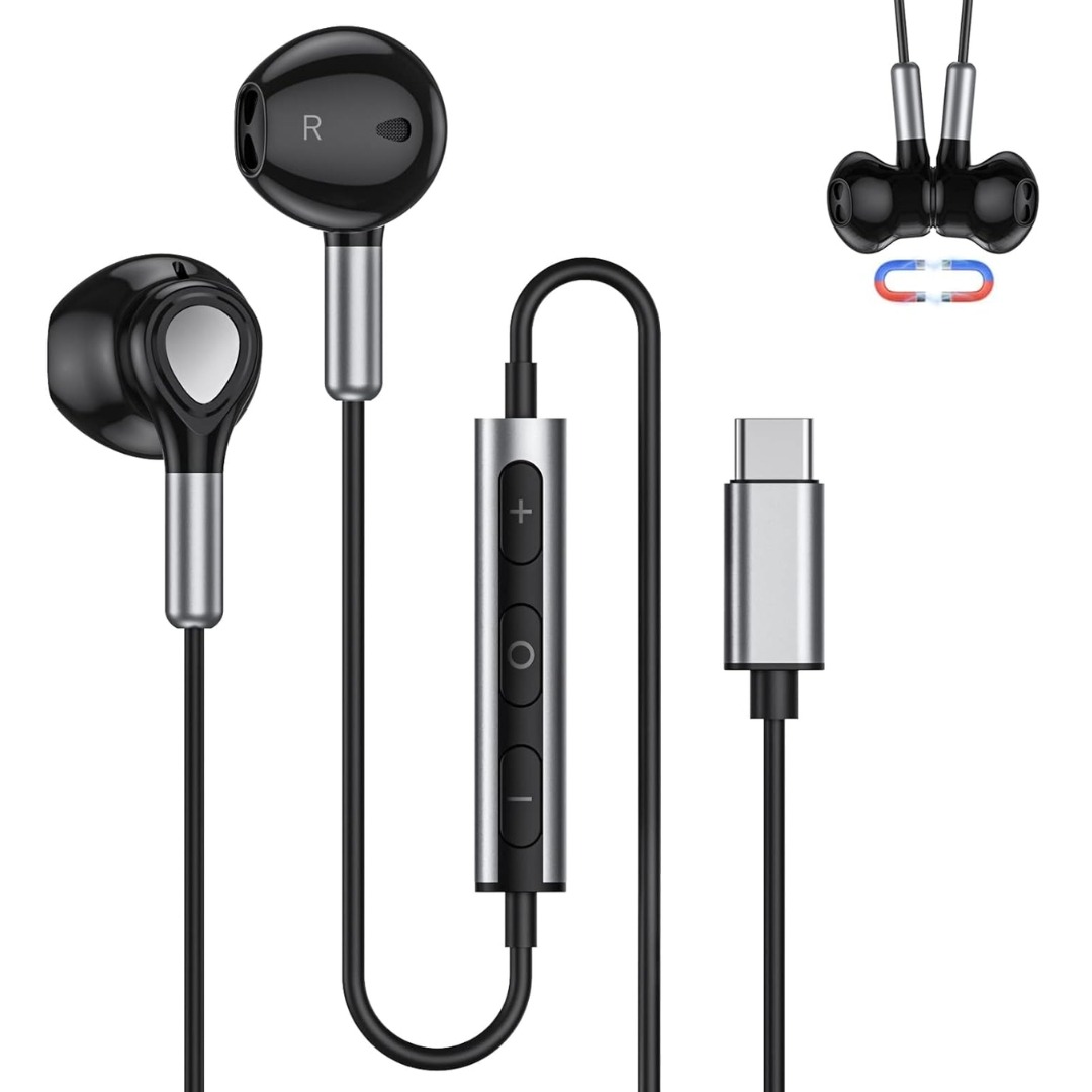 usb c headphones with mic