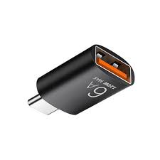 usb c otg adapter in black color